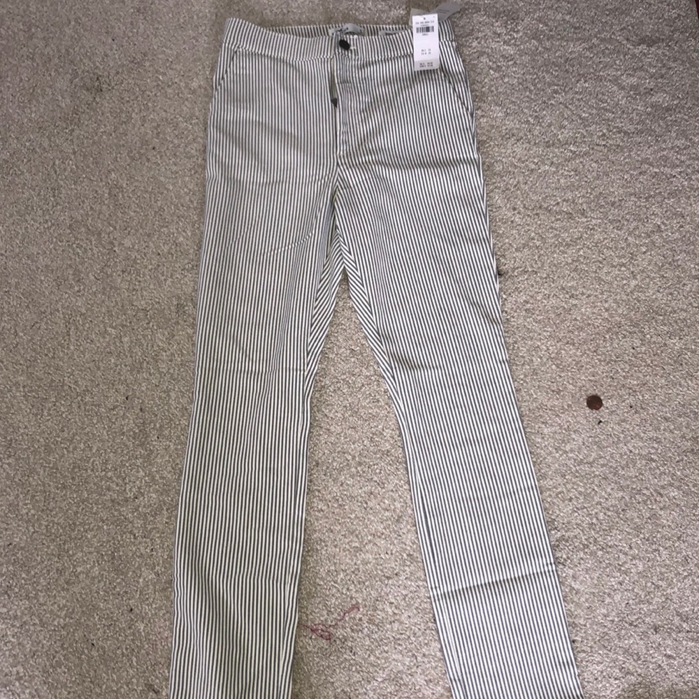 Stretch Ultra High-Rise Skinny Pants grey Stripe